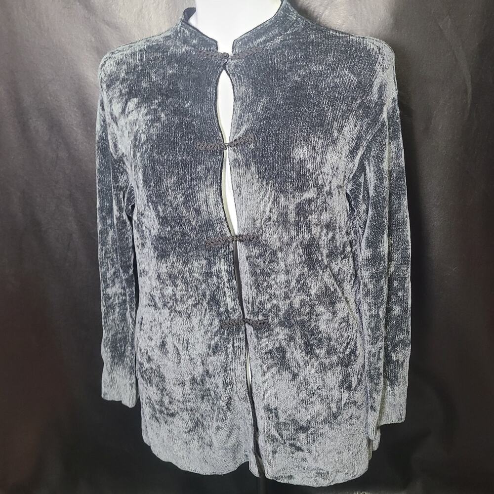 Vintage 90s Margaret O leary blue knit cardigan size large